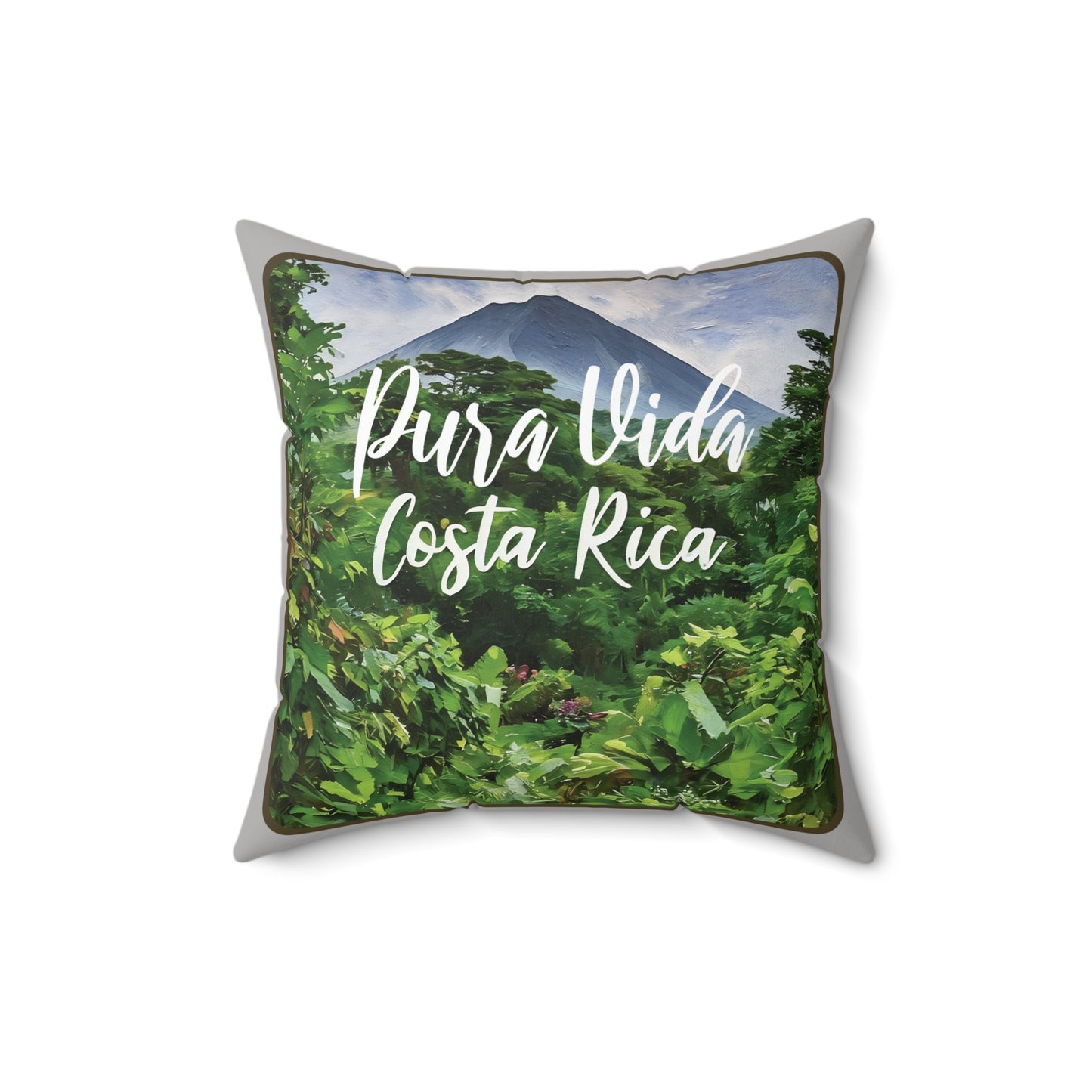 "Pura Vida" Spun Polyester Square Pillow