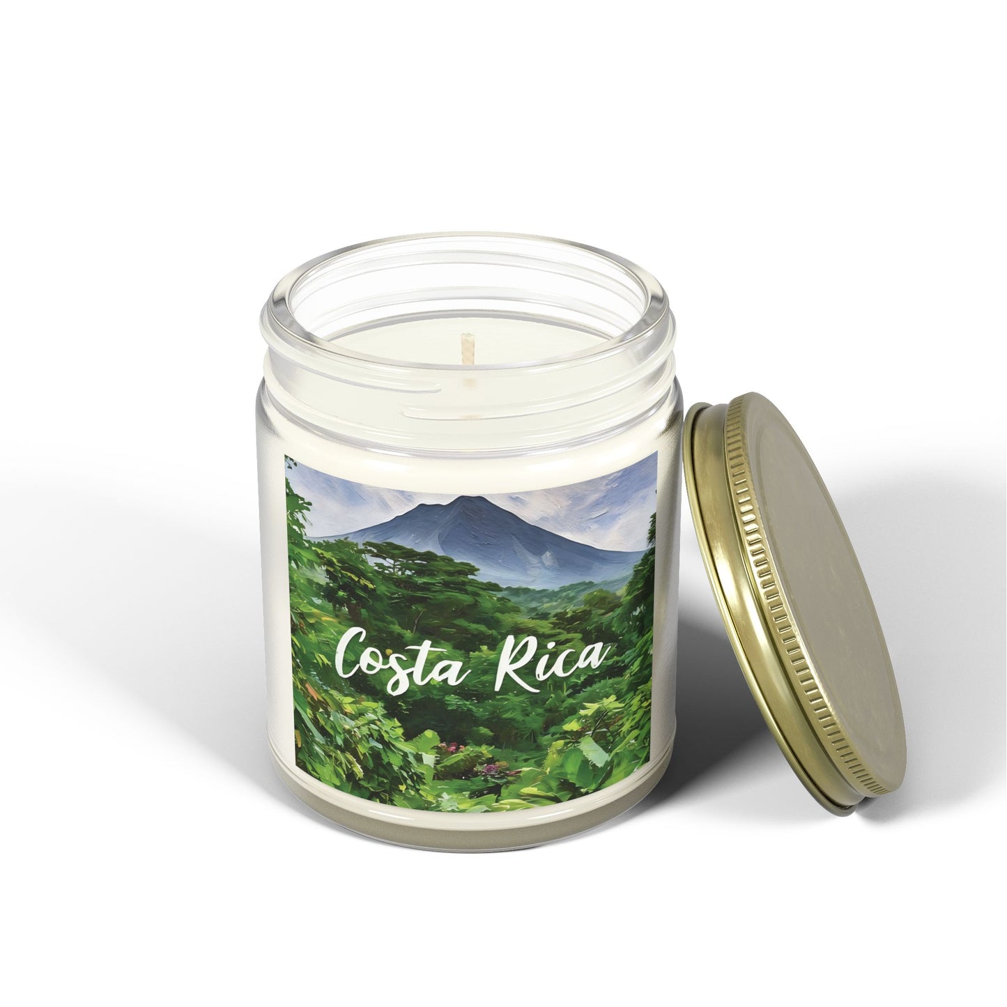 Costa Rica Scented Candles, Coconut Apricot Wax (4oz, 9oz)