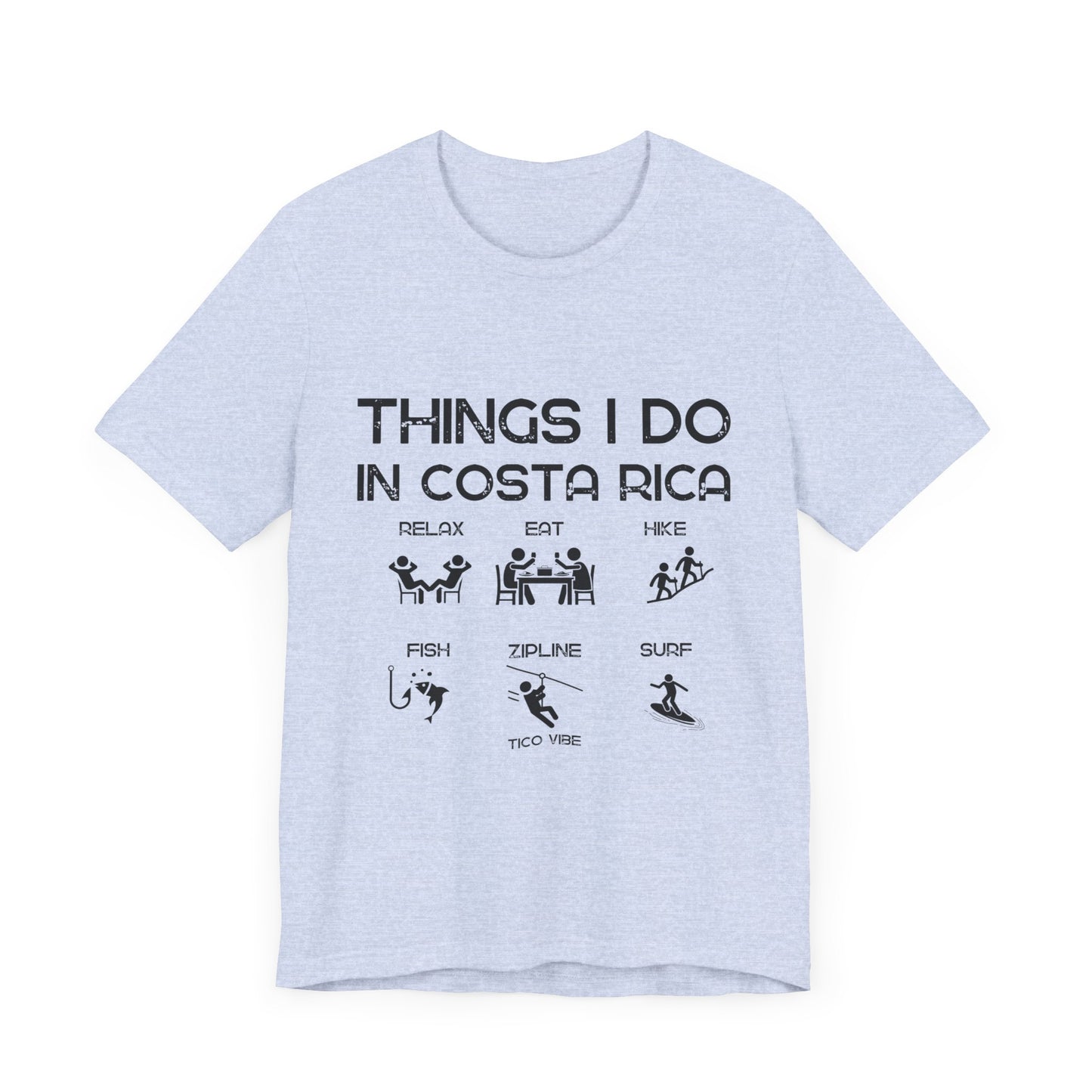 "Things I Do in Costa Rica" Unisex Jersey Short Sleeve Tee