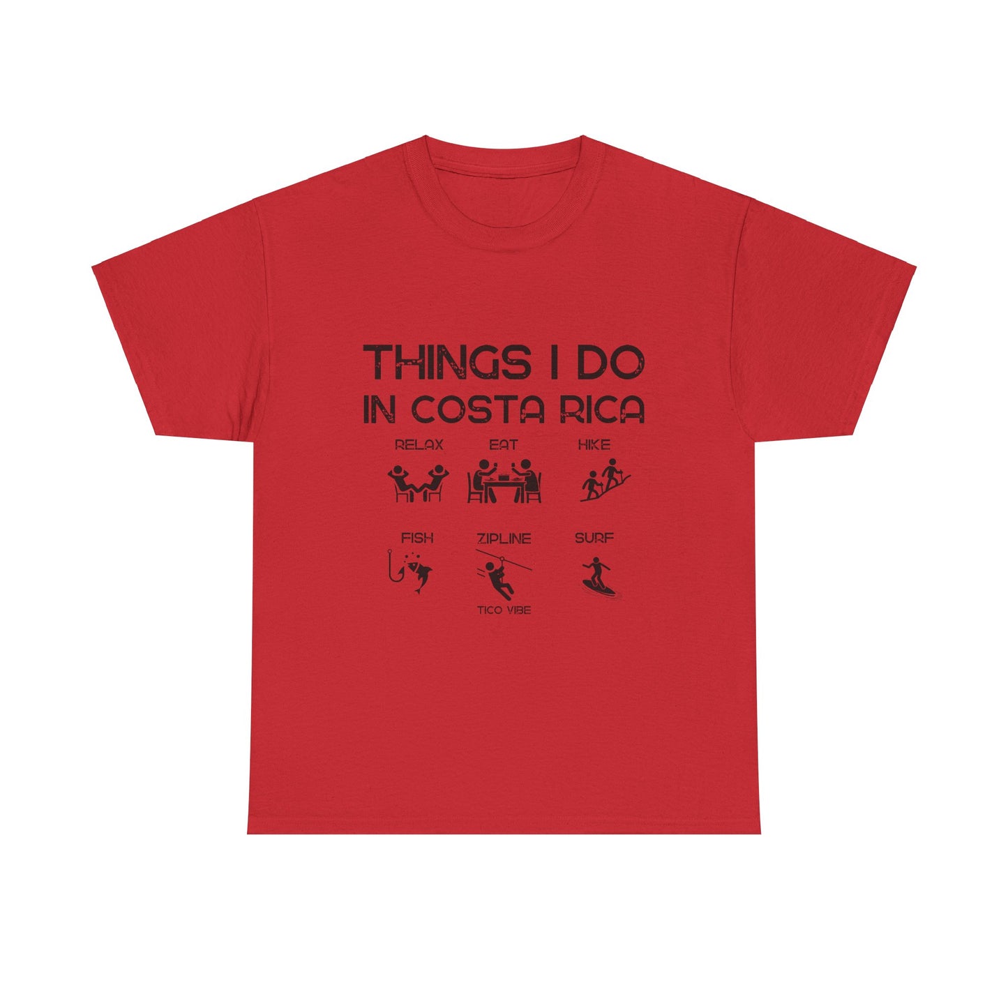 "Things I do in Costa Rica" Unisex Heavy Cotton Tee