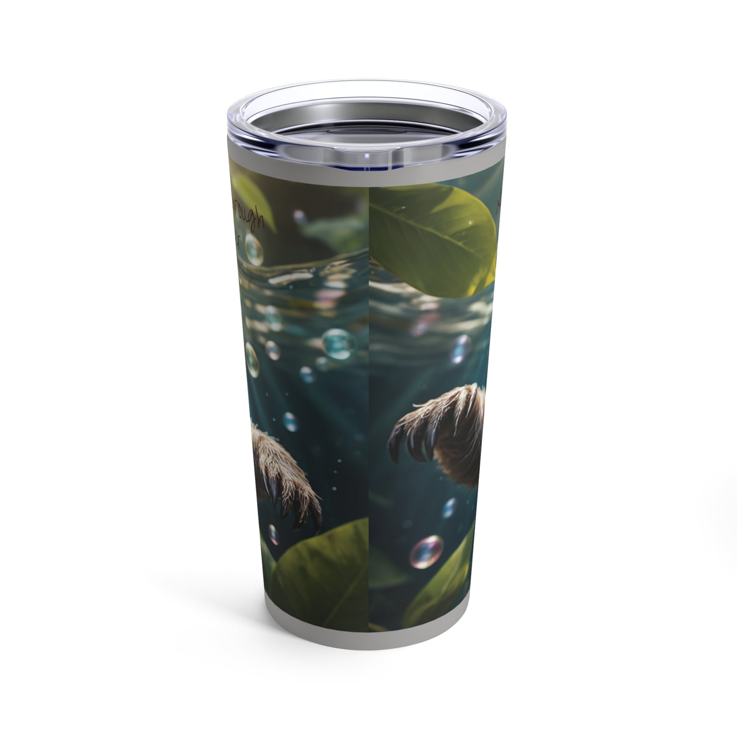 20oz Tumbler - Sloth Journey Through Life Swim Design