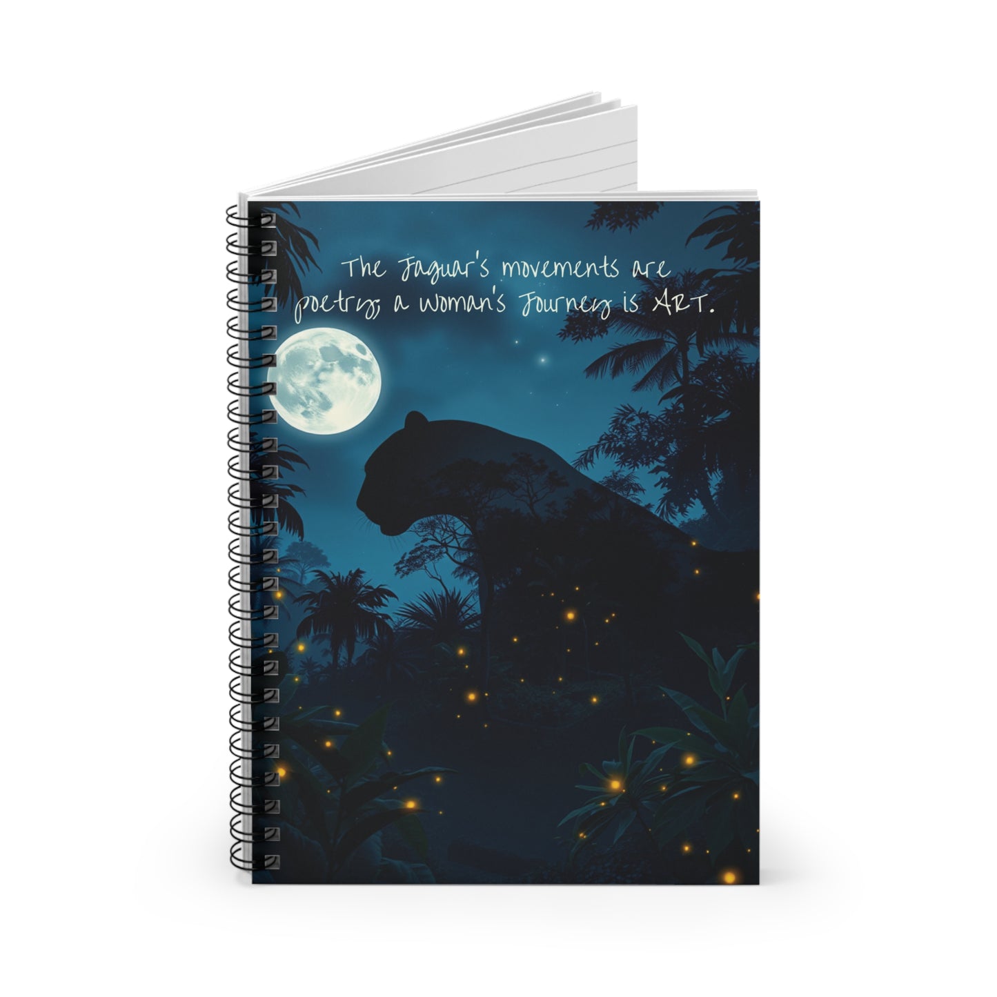 Jaguar Poetry Spiral Notebook - Ruled Line
