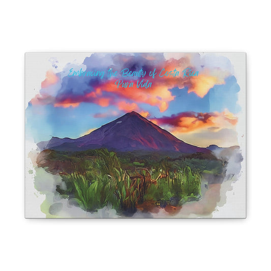 Arenal Volcano Matte Canvas, Stretched, 1.25"
