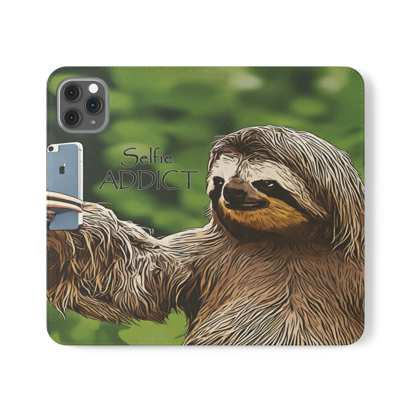 "Selfie Addict Sloth" Flip Cases