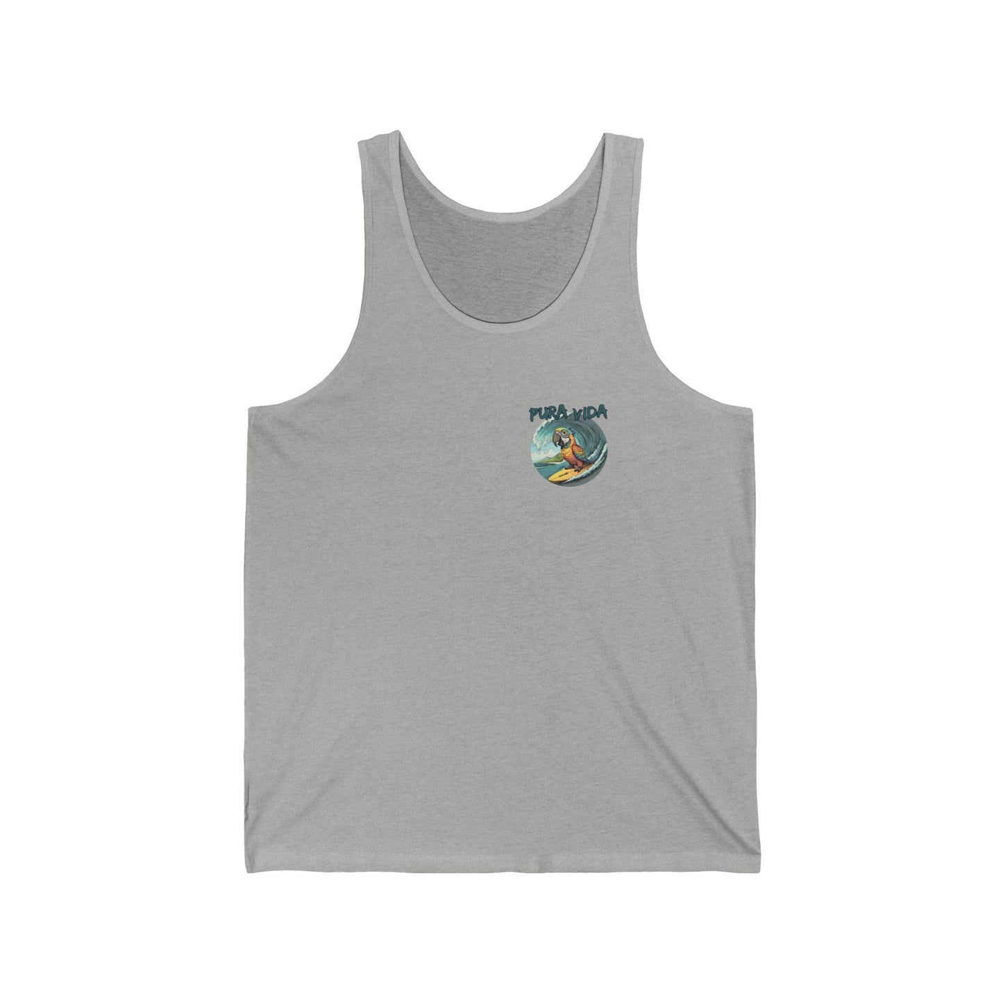 Pura Vida Surfing Macaw Unisex Jersey Tank