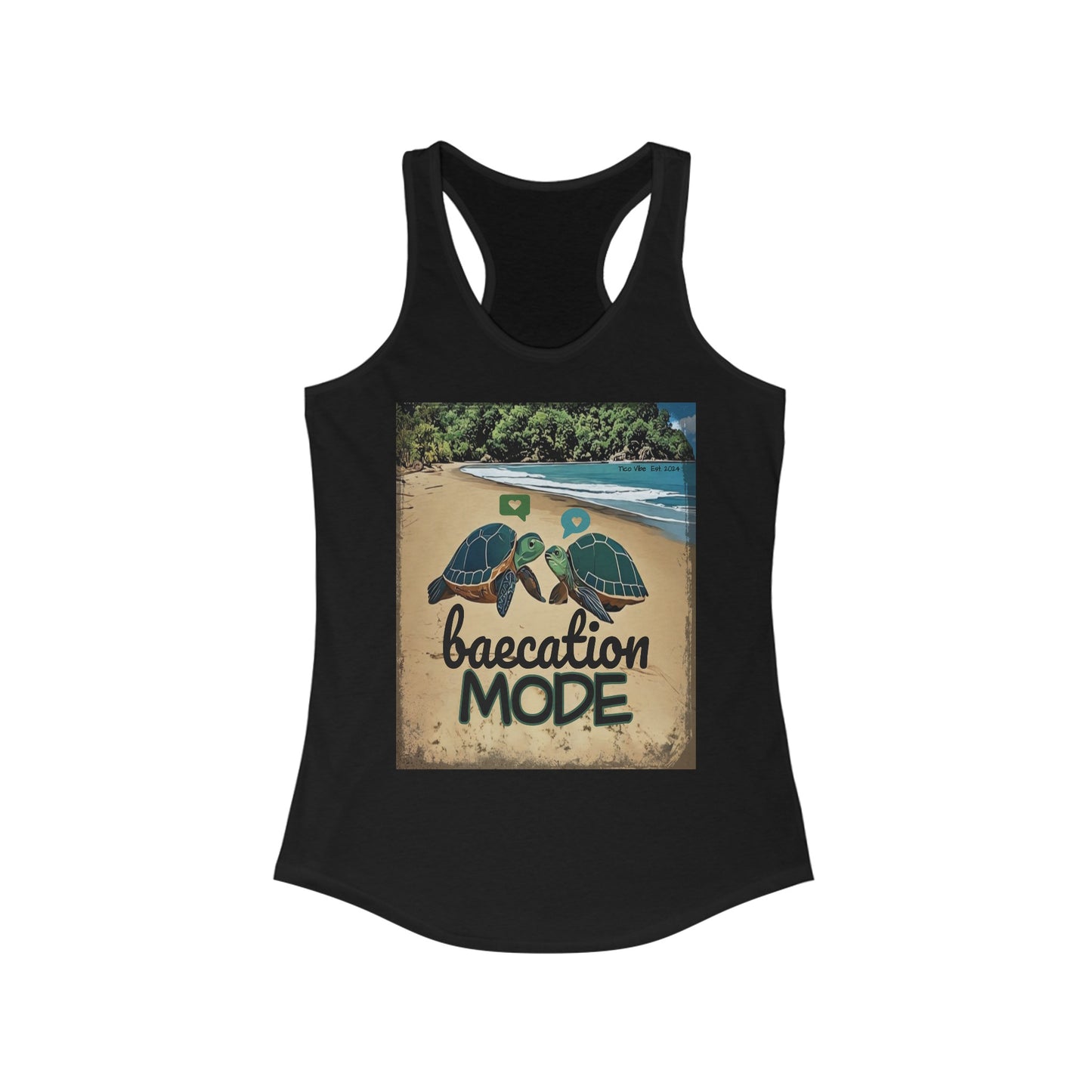"Baecation Mode" Women's Ideal Racerback Tank