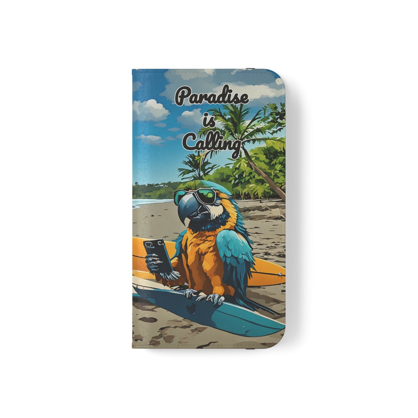 "Paradise is calling" Phone wallet Flip Case