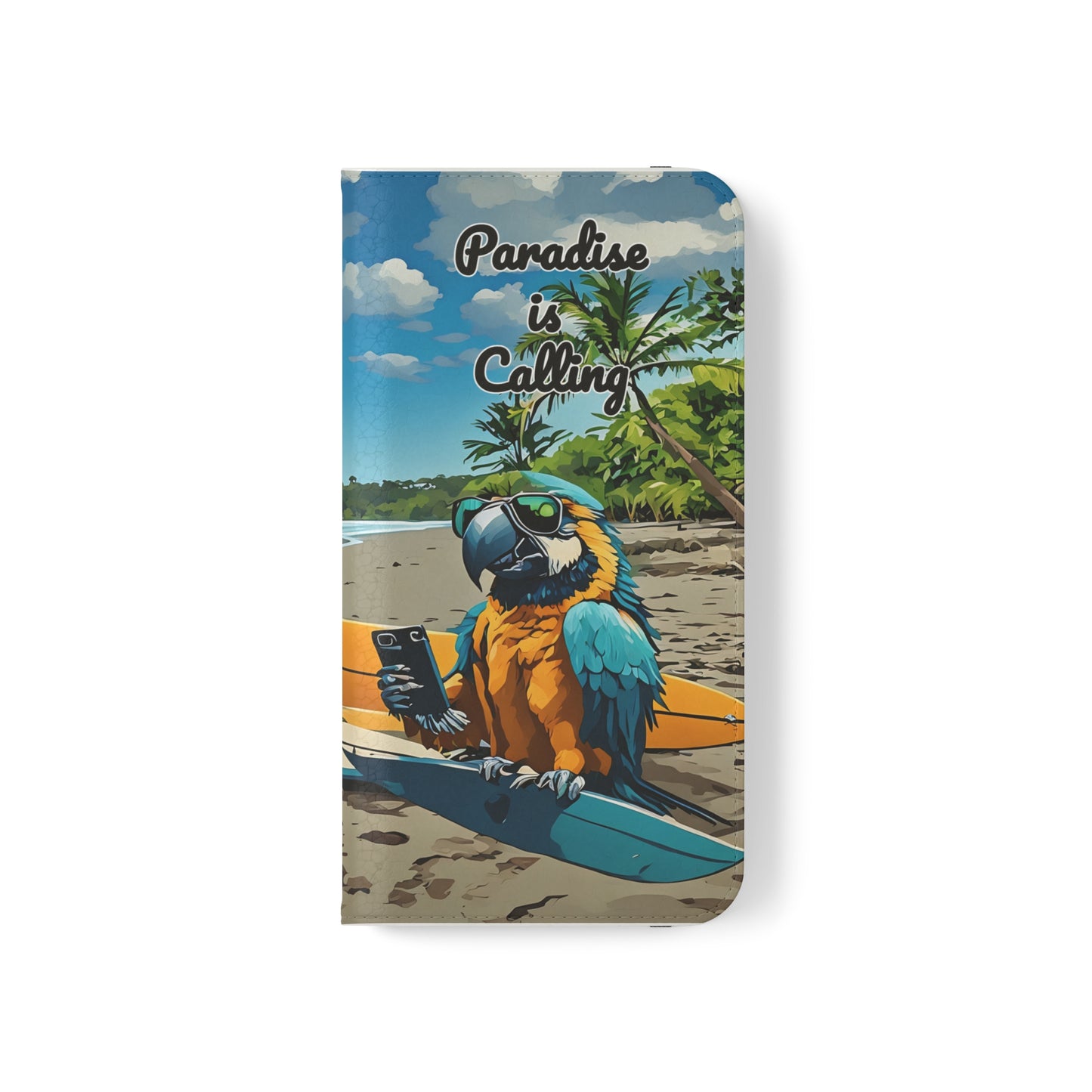 "Paradise is calling" Phone wallet Flip Case