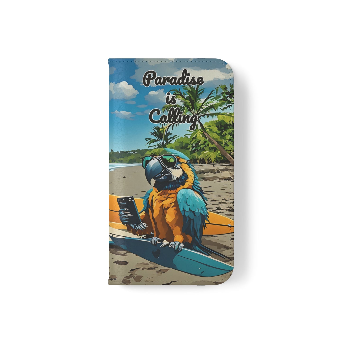 "Paradise is calling" Phone wallet Flip Case