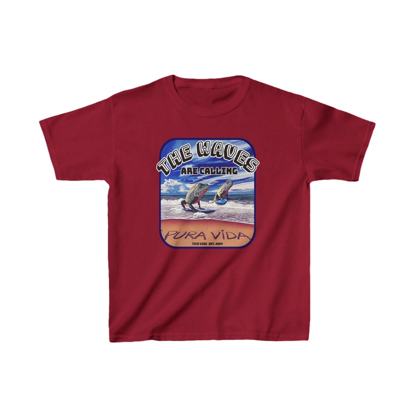 "The waves are calling" Kids Heavy Cotton™ Tee