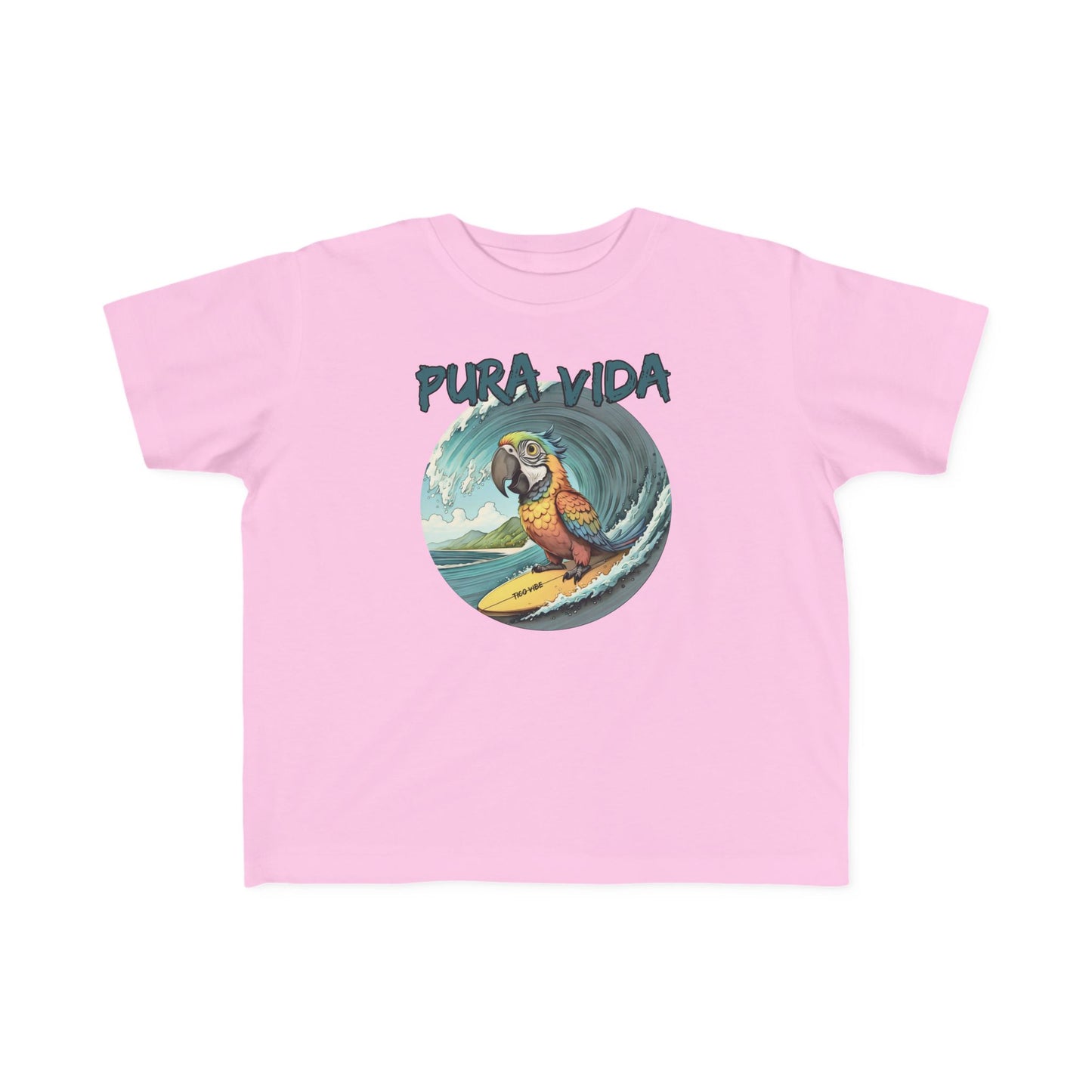 Pura Vida Surfing Macaw Toddler's Fine Jersey Tee