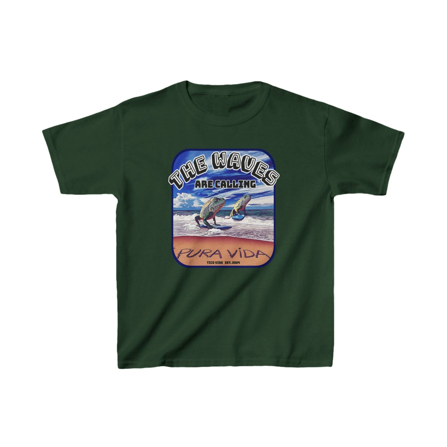 "The waves are calling" Kids Heavy Cotton™ Tee