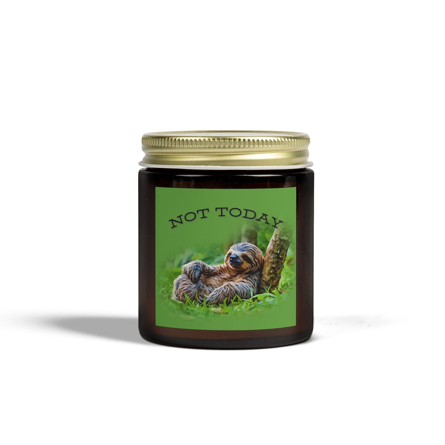 Not Today Relaxing Sloth Scented Candle | Coconut Apricot Wax | 4oz & 9oz