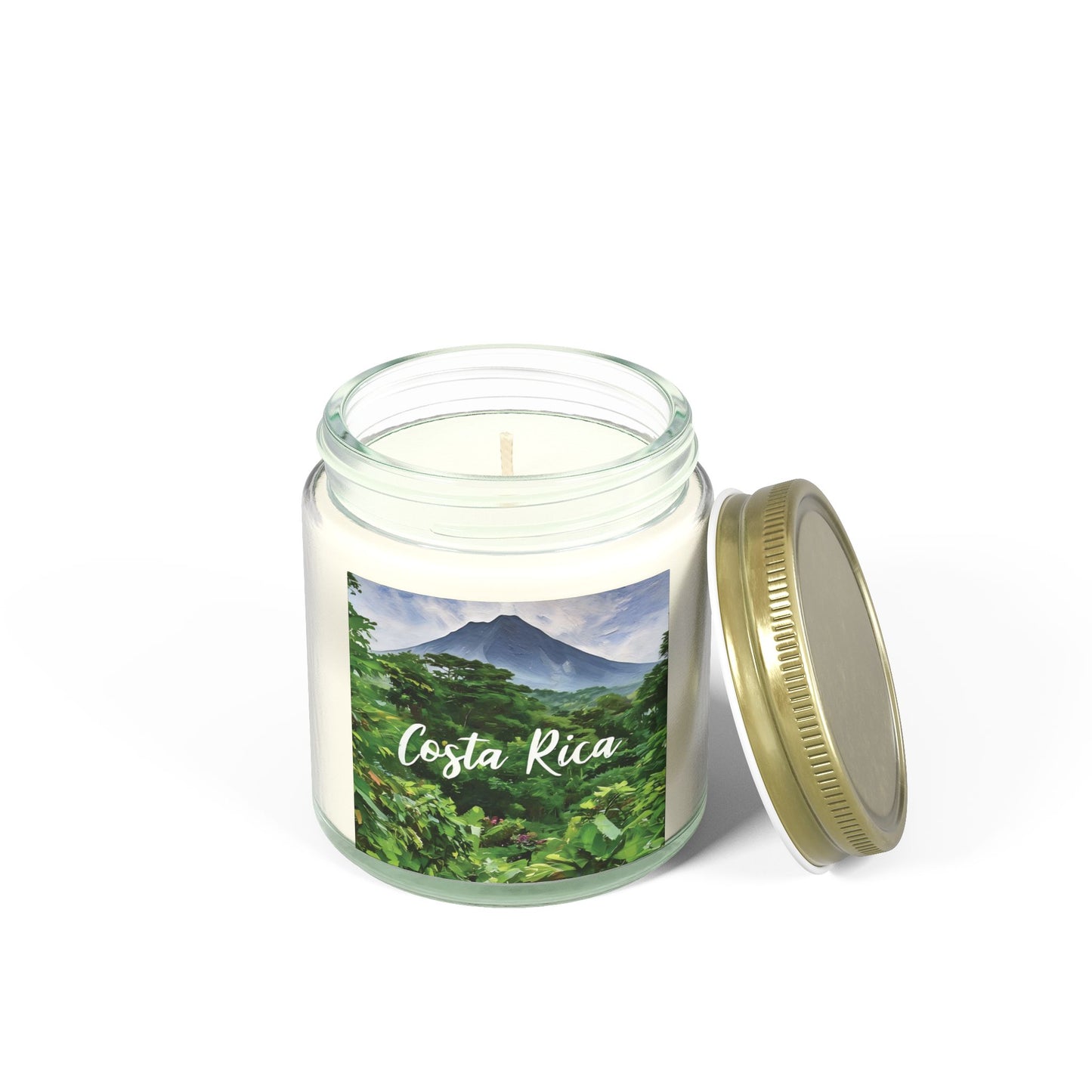 Costa Rica Scented Candles, Coconut Apricot Wax (4oz, 9oz)