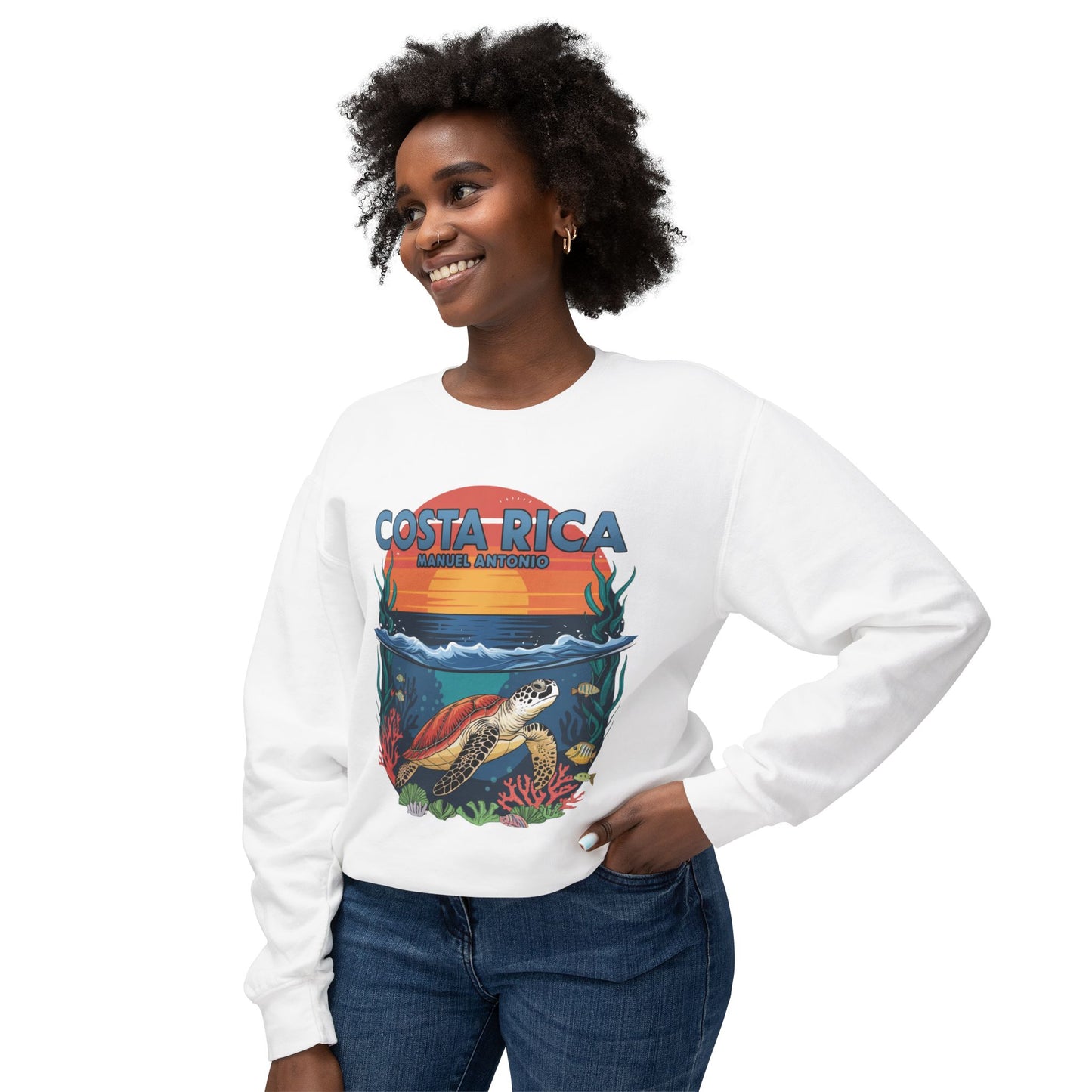 Manuel Antonio Unisex Lightweight Crewneck Sweatshirt – Costa Rica Inspired Comfort